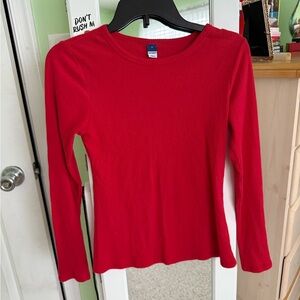Old Navy Bright Red Ribbed Top